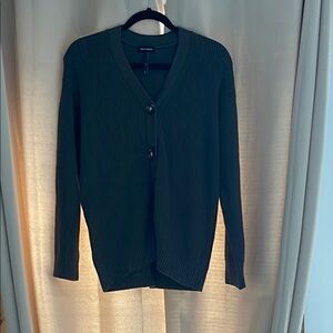 Women's dark green Cardigan Sweater